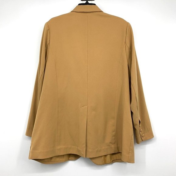 Universal Standard Blazer Tan Cafe Au Lait Single Button Jacket - Picture 8 of 11